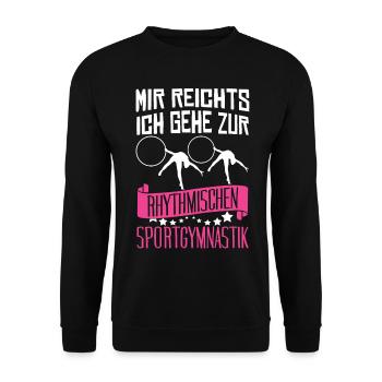 RSG Turnen Rhythmische Sportgymnastik - Unisex Pullover - Schwarz - Vorne - Alina (178cm) & Michal (187cm)