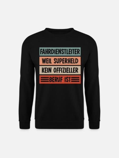 Fahrdienstleiter Superheld Zugführer - Unisex Pullover - Schwarz