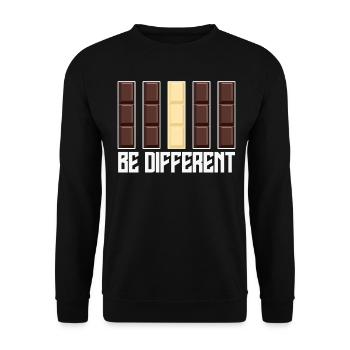 Chocolate Be different Chocolate - Unisex Sweatshirt - black - Front - Alina (178cm) & Michal (187cm)