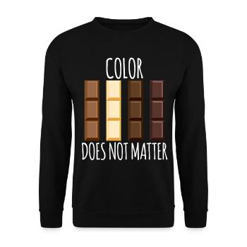 Chocolat - Sweat-shirt Unisexe - noir - Devant - Alina (178cm) & Michal (187cm)
