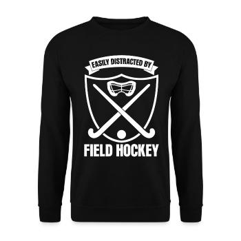 Field hockey hockey players Field hockey - Unisex Sweatshirt - black - Front - Alina (178cm) & Michal (187cm)