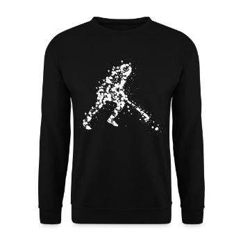 Field hockey players Field hockey - Unisex Sweatshirt - black - Front - Alina (178cm) & Michal (187cm)