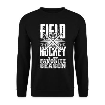 Field Hockey Player - Unisex Sweatshirt - black - Front - Alina (178cm) & Michal (187cm)