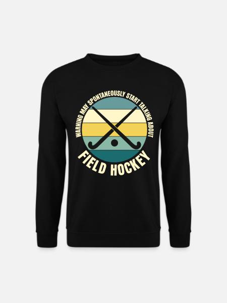 Field Hockey Retro Hockeyschläger - Unisex Pullover - Schwarz