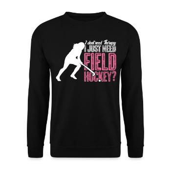 Field Hockey Sticks - Unisex Sweatshirt - black - Front - Alina (178cm) & Michal (187cm)