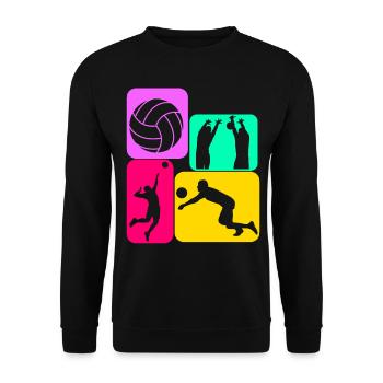 Volleyball Volleyballspieler - Unisex Pullover - Schwarz - Vorne - Alina (178cm) & Michal (187cm)