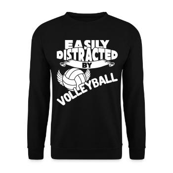 Volleyball Volleyballer - Unisex Pullover - Schwarz - Vorne - Alina (178cm) & Michal (187cm)