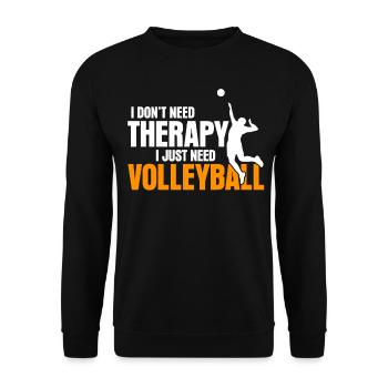 Volleyball Therapy Volleyballspieler - Unisex Pullover - Schwarz - Vorne - Alina (178cm) & Michal (187cm)