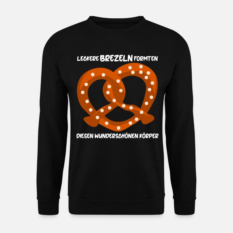 Brezeln Witz Bretzel - Unisex Pullover - Schwarz