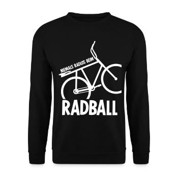 Radball Radlos Radballer - Unisex Pullover - Schwarz - Vorne - Alina (178cm) & Michal (187cm)