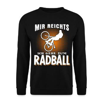Radball Mir reichts Radballer - Unisex Pullover - Schwarz - Vorne - Alina (178cm) & Michal (187cm)