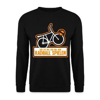 Radball Der tut nix Radballer - Unisex Pullover - Schwarz - Vorne - Alina (178cm) & Michal (187cm)