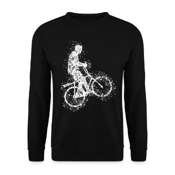 Radball Raindrops Radballer - Unisex Sweatshirt - black - Front - Alina (178cm) & Michal (187cm)