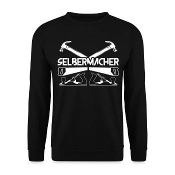 Heimwerken Selbermacher Heimwerker - Unisex Pullover - Schwarz - Vorne - Alina (178cm) & Michal (187cm)