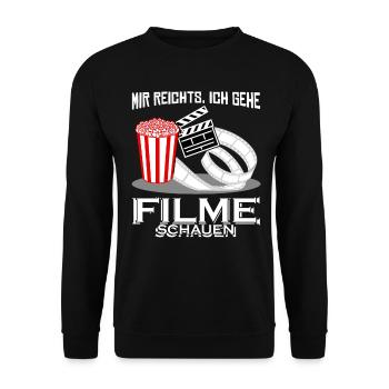 Heimkino Filme Filmabend Kinofilme Kino - Unisex Pullover - Schwarz - Vorne - Alina (178cm) & Michal (187cm)