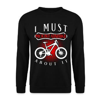 Mountainbike Mountainbiker MTB - Unisex Pullover - Schwarz - Vorne - Alina (178cm) & Michal (187cm)