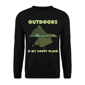 Camping Camping Tente de camping - Sweat-shirt Unisexe - noir - Devant - Alina (178cm) & Michal (187cm)