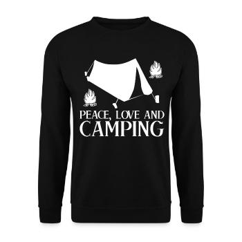 Camping Camping Camping Tent Outdoor - Unisex Sweatshirt - black - Front - Alina (178cm) & Michal (187cm)