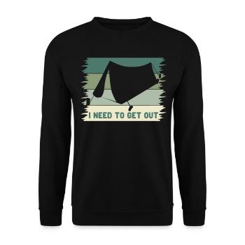 Camping Camping Tente de camping en plein air - Sweat-shirt Unisexe - noir - Devant - Alina (178cm) & Michal (187cm)