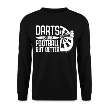 Darts Dartboard Dart - Unisex Pullover - Schwarz - Vorne - Alina (178cm) & Michal (187cm)