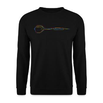 Darts Dartpfeil Dart - Unisex Sweatshirt - black - Front - Alina (178cm) & Michal (187cm)