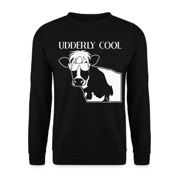 Cow Farmer Ferme Veau Veau Vaches - Sweat-shirt Unisexe - noir - Devant - Alina (178cm) & Michal (187cm)