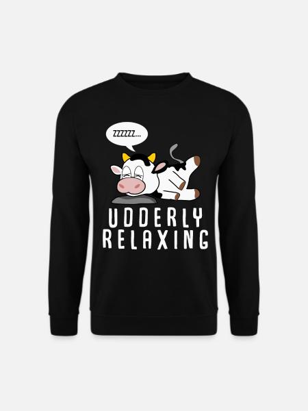 Vache Éleveur Veau endormi Veaux Vaches - Sweat-shirt Unisexe - noir