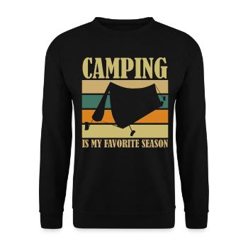 Camping Saison Camping Tente extérieure - Sweat-shirt Unisexe - noir - Devant - Alina (178cm) & Michal (187cm)
