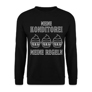 Konditor Cupcakes Bäcker - Unisex Pullover - Schwarz - Vorne - Alina (178cm) & Michal (187cm)