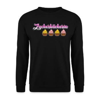 Konditorin Cupcakes Zuckerbäckerin - Unisex Pullover - Schwarz - Vorne - Alina (178cm) & Michal (187cm)