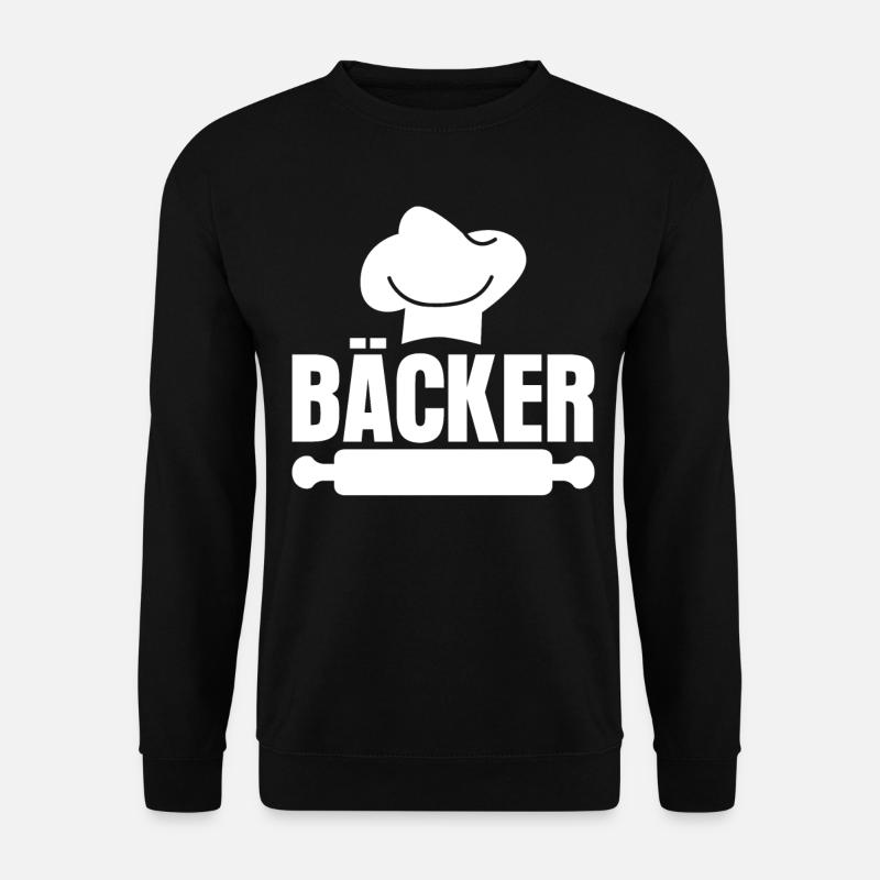 Bäcker Backen Bäckerei - Unisex Pullover - Schwarz