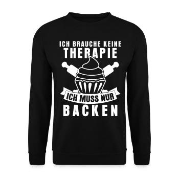 Bäcker Backen Cupcakes Bäckerei - Unisex Pullover - Schwarz - Vorne - Alina (178cm) & Michal (187cm)