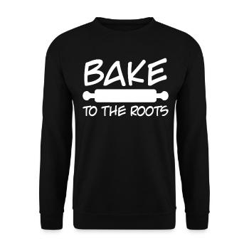 Baker Baker Baking Bakery - Unisex Sweatshirt - black - Front - Alina (178cm) & Michal (187cm)