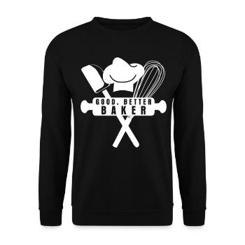 Bäcker Bäckerei Backen - Unisex Pullover - Schwarz - Vorne - Alina (178cm) & Michal (187cm)