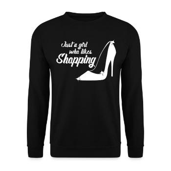 Shopping Shoes High Heels Shopping - Unisex Sweatshirt - black - Front - Alina (178cm) & Michal (187cm)