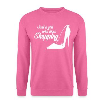 Shopping Schuhe High Heels Einkaufen - Unisex Pullover - Pink - Vorne