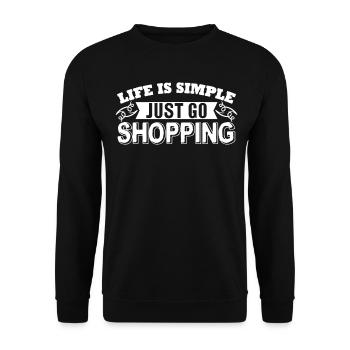 Go Shopping - Unisex Sweatshirt - black - Front - Alina (178cm) & Michal (187cm)