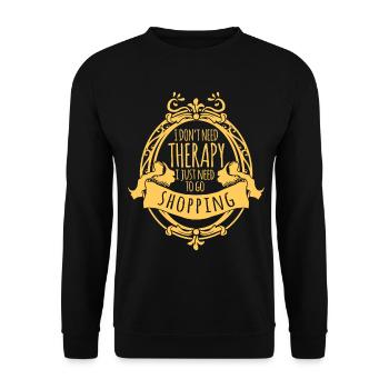 Shopping Therapy - Unisex Sweatshirt - black - Front - Alina (178cm) & Michal (187cm)