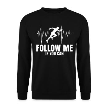 Laufen Jogging Laufschuhe Marathon - Unisex Pullover - Schwarz - Vorne - Alina (178cm) & Michal (187cm)