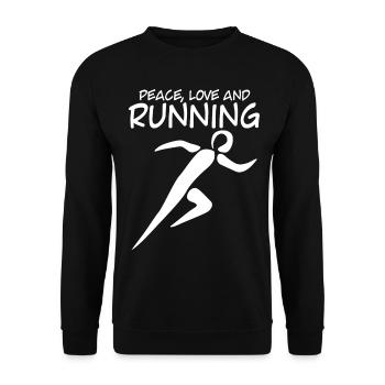 Laufen Jogging Marathon Rennen - Unisex Pullover - Schwarz - Vorne - Alina (178cm) & Michal (187cm)