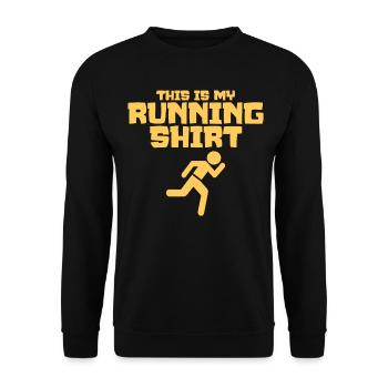 Laufen Jogging Marathon Läufer Rennen - Unisex Pullover - Schwarz - Vorne - Alina (178cm) & Michal (187cm)