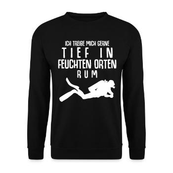 Tauchen Taucher Sporttaucher Schnorcheln - Unisex Pullover - Schwarz - Vorne - Alina (178cm) & Michal (187cm)