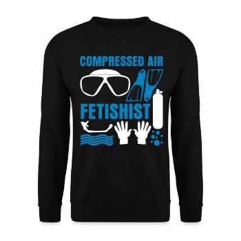 Diving Diver Goggles - Unisex Sweatshirt - black - Front - Alina (178cm) & Michal (187cm)