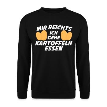 Kartoffeln Bratkartoffeln Kartoffel - Unisex Pullover - Schwarz - Vorne - Alina (178cm) & Michal (187cm)