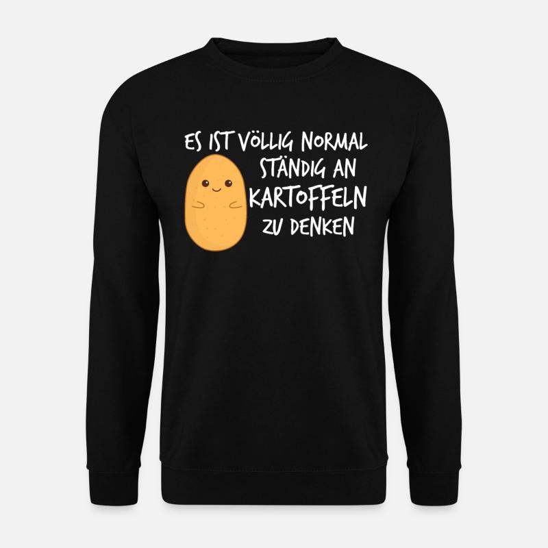 Kartoffeln lustig Kartoffel - Unisex Pullover - Schwarz