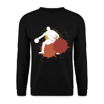 Basketball Spots Basketteur Joueur de basket-ball - Sweat-shirt Unisexe - noir - Devant - Alina (178cm) & Michal (187cm)
