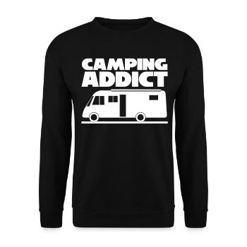 Camping-car camping-car camping-car - Sweat-shirt Unisexe - noir - Devant - Alina (178cm) & Michal (187cm)