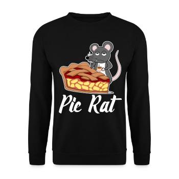 Pie Rat - Unisex Pullover - Schwarz - Vorne - Alina (178cm) & Michal (187cm)