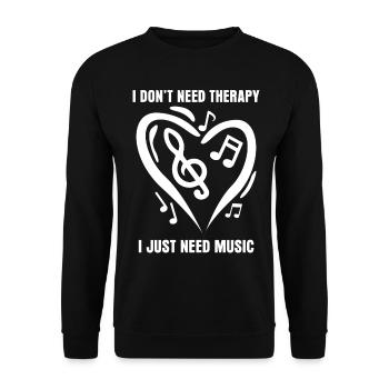 Music Therapy Musicians - Unisex Sweatshirt - black - Front - Alina (178cm) & Michal (187cm)