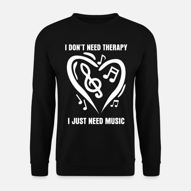Musik Therapie Musiker - Unisex Pullover - Schwarz